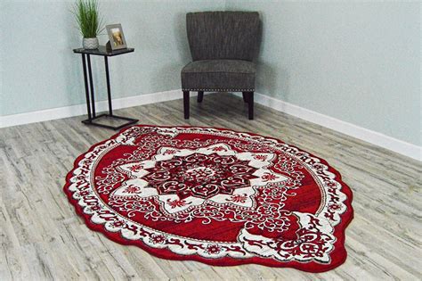 Twist Free Shape 3d Hand Carved Traditional 5x8 Oval Rug Oriental 4737