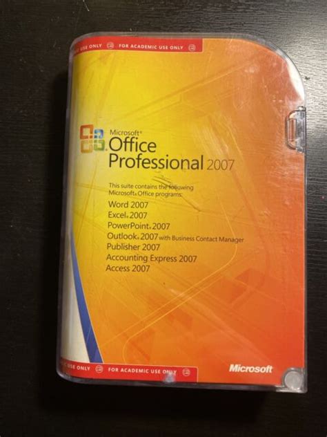 Microsoft Office 2007 Professional Retail License Media 1