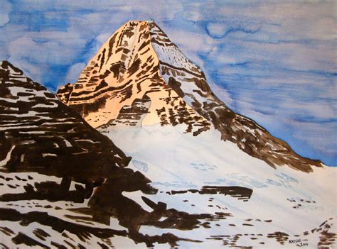 Robert Krysak Watercolours Mt Assiniboine Early Morning Canadian Rockies