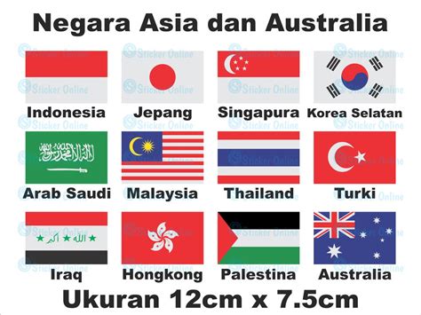 Berbatasan dengan malaysia, yaitu di selat johor. Jual Sticker Stiker Cutting Bendera Negara Asia di lapak ...