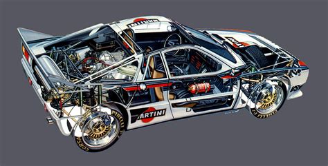 Lancia Rally 037 Cutaway Drawing In High Quality