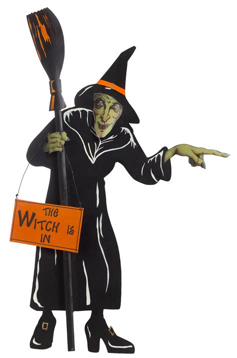 Witch Is In Tin Sign Vintage Halloween Decorations Tin Signs
