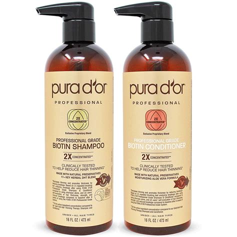 Pura Dor Professional Grade Anti Hair Thinning 2x Concentrated Actives Biotin Shampoo