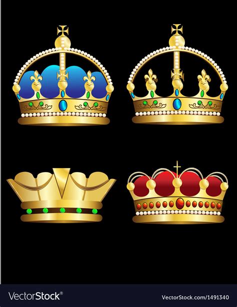 Crowns Royalty Free Vector Image Vectorstock