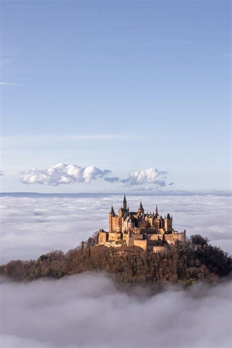 Hohenzollern Castle Above The Clouds Fog Stock Image Image Of