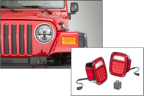 Quadratec Gen Ii Led Headlights And Led Tail Light Kit For 97 06 Jeep