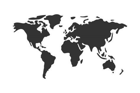 Carte Du Monde Simplifiée Vectoriels Et Illustrations Libres De Droits