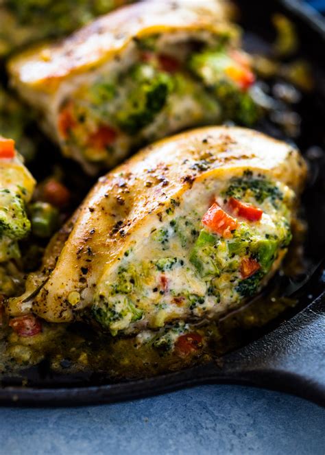 Chicken Stuffed With Broccoli Cheese And Peppers Broccoli Walls