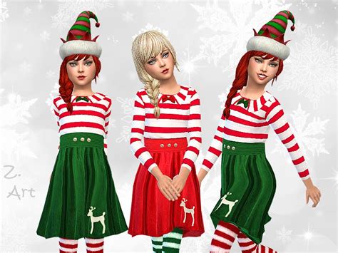 Child Christmas Outfit The Sims 4 P1 Sims4 Clove Share Asia Tổng