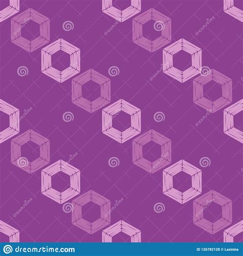 Seamless Abstract Geometric Pattern Shapes Of Hexagons Mosaic Texture
