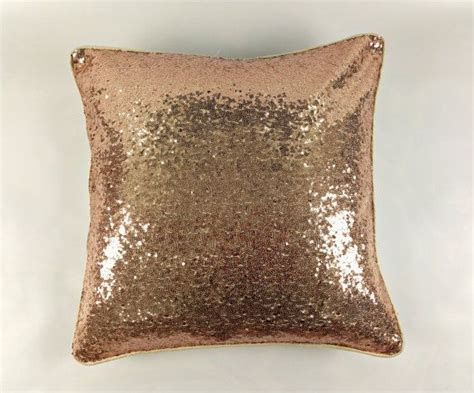 Champagne Glitter Throw Pillow Festive Sequin Accent Pillow Etsy
