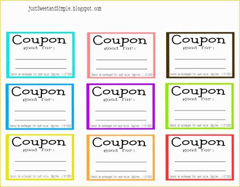 Free Printable Coupon Templates Of The Gallery For Printable Blank