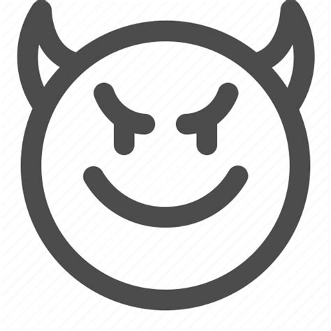 Bad Devil Emoji Emoticon Evil Smile Icon