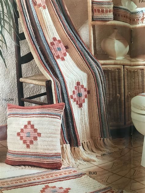 Desert Air Bed And Bath Southwestern Afghan Pillow Crochet Pattern Annies