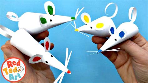 How To Make A Paper Mouse Finger Puppet Paper Mice Crafts Youtube