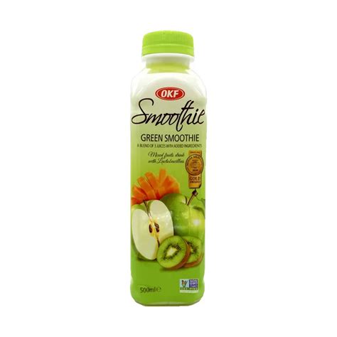 Okf Smoothie Green Mixed Fruit Drink 350ml Pack Of 20 Wholesale