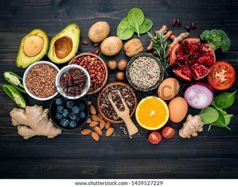 Ingredients Healthy Foods Selection Concept Healthy Stock Photo Edit