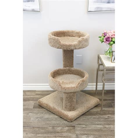These cat trees are built with solid wood posts and come fully assembled so they will last for years and years. Prestige Cat Trees 32" Prestige Solid Wood Large Cat Tree ...