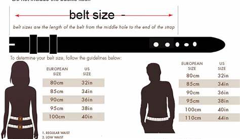 gucci belt size chart