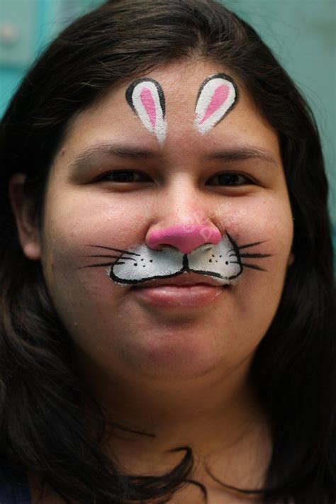 A Bunny Mask Model Is My Friend Leslie Face Painting Easy Face
