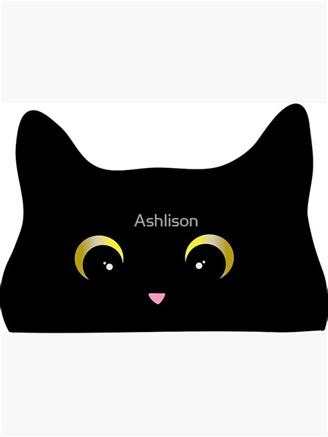 Black Cat Face Peeking Poster For Sale By Ashlison Redbubble