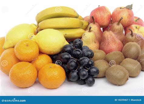 Fruit Selection Isolated Over White Stock Image Image Of Season