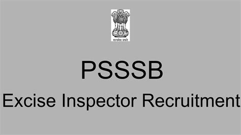 PSSSB Excise Inspector Recruitment 2022 Apply Online For 107 Posts