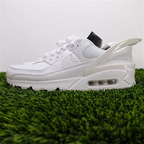 Nike Air Max 90 Flyease White Running Casual Shoes Cu0814 102 Mens Size 9 Ebay