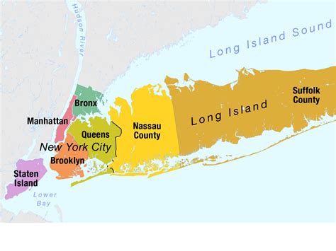 Map Of Nyc Boroughs And Long Island Cape May County M