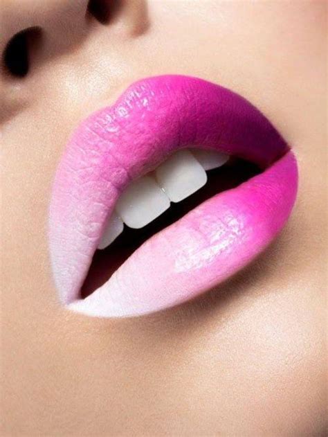 Makeup Pink Ombre Lips Weddbook