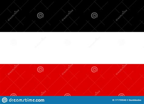 Flag Of German Empire. Deutsches Reich Stock Illustration - Illustration of official, patriotic ...