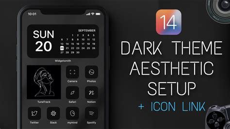 The Best Ios 14 Home Screen Setup Dark Aesthetic Theme Icon Link
