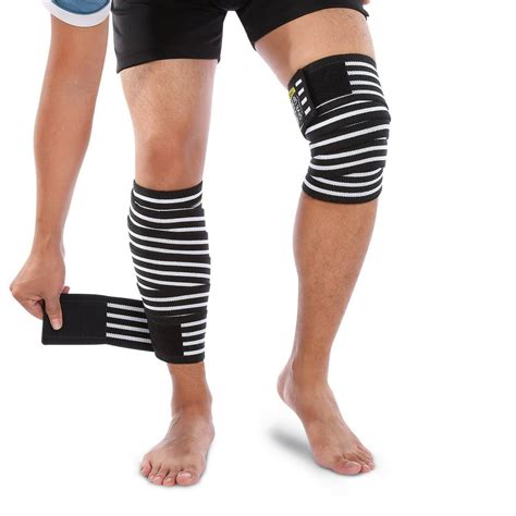 Unisex Adjustable Thigh Compression Wraps Calf Sleeve With Knee Elastic
