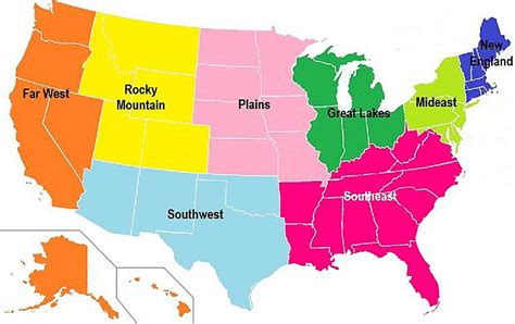 Map United States Regions