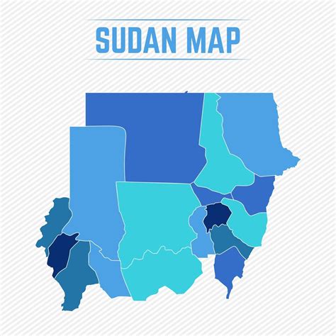 Sudan Detailed Map With Regions 2323411 Vector Art At Vecteezy