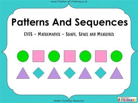 Patterns And Sequences Eyfs Teaching Resources