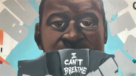 Murals In Tribute To George Floyd Black Lives Matter Movement Painted