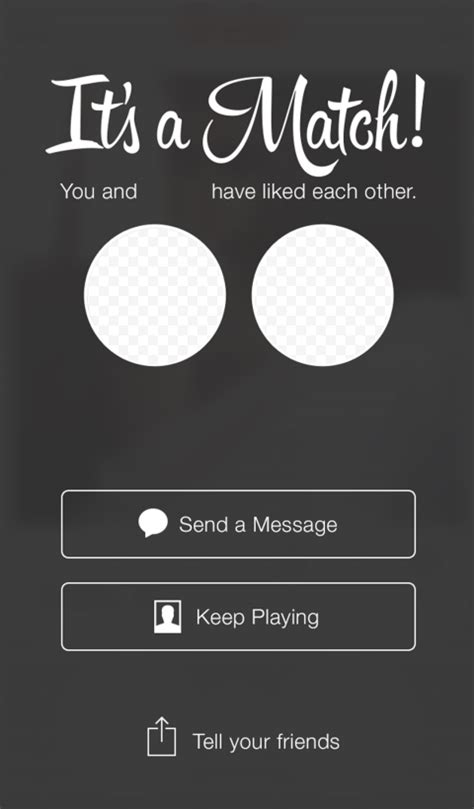 Download It's A Match Tinder Screen Template | Citypng