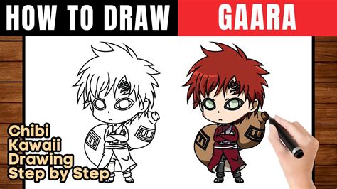 How To Draw Gaara Drawing Chibi Gaara Step By Step Youtube