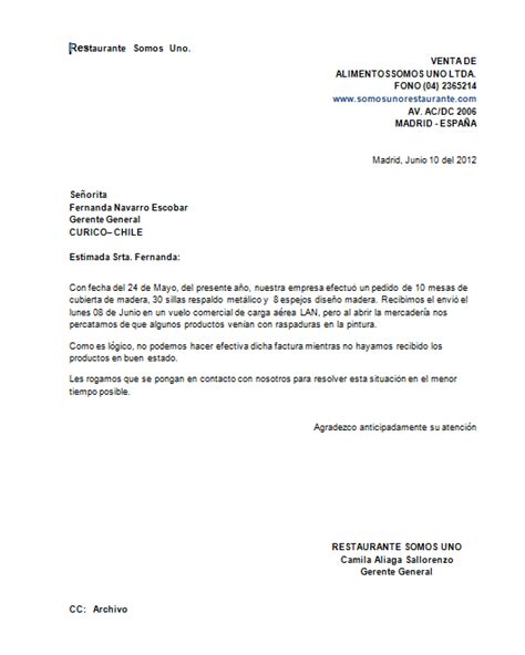 Como Redactar Una Carta De Reclamacion Assistente Administrativo