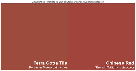 Benjamin Moore Terra Cotta Tile Sherwin Williams Equivalent Chinese Red