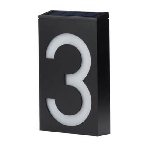 Solar Powered House Number Sign Solarholic