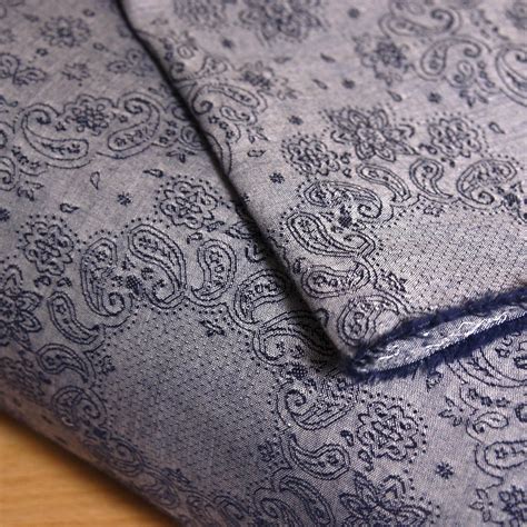 blue-cotton-jacquard-chambray-fabric-by-1-2-metre-jacquard-etsy-chambray-fabric,-jacquard