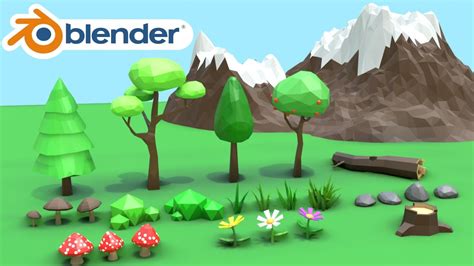 How To Make Low Poly Nature Blender Tutorial Youtube
