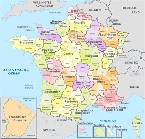 Filefrance Administrative Divisions Departmentsregions Overseas