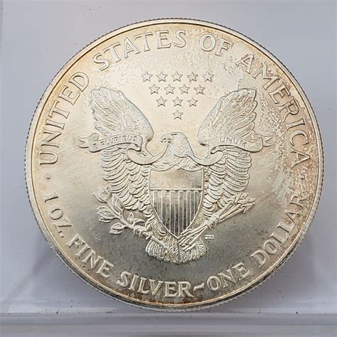 2000 American Silver Eagle 1 Oz 999 Fine Silver Coin 87at Free