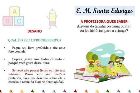 Escola Santa Edwiges Atividades 2ª Fases