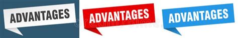 Advantages Banner Template Advantages Ribbon Label Stock Vector