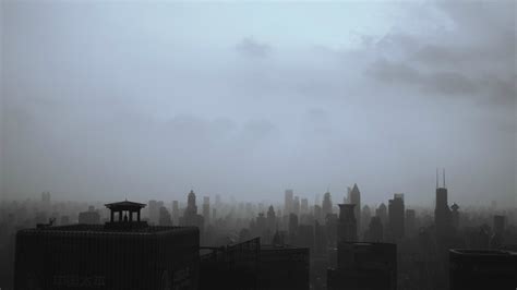 Wallpaper City China Sky Skyline Morning Mist Horizon Dusk