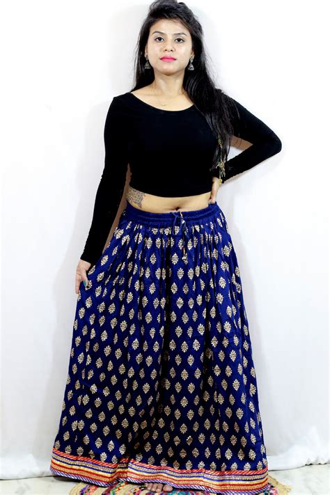 Women Long Skirt India Traditional Clothing Designer For Etsy